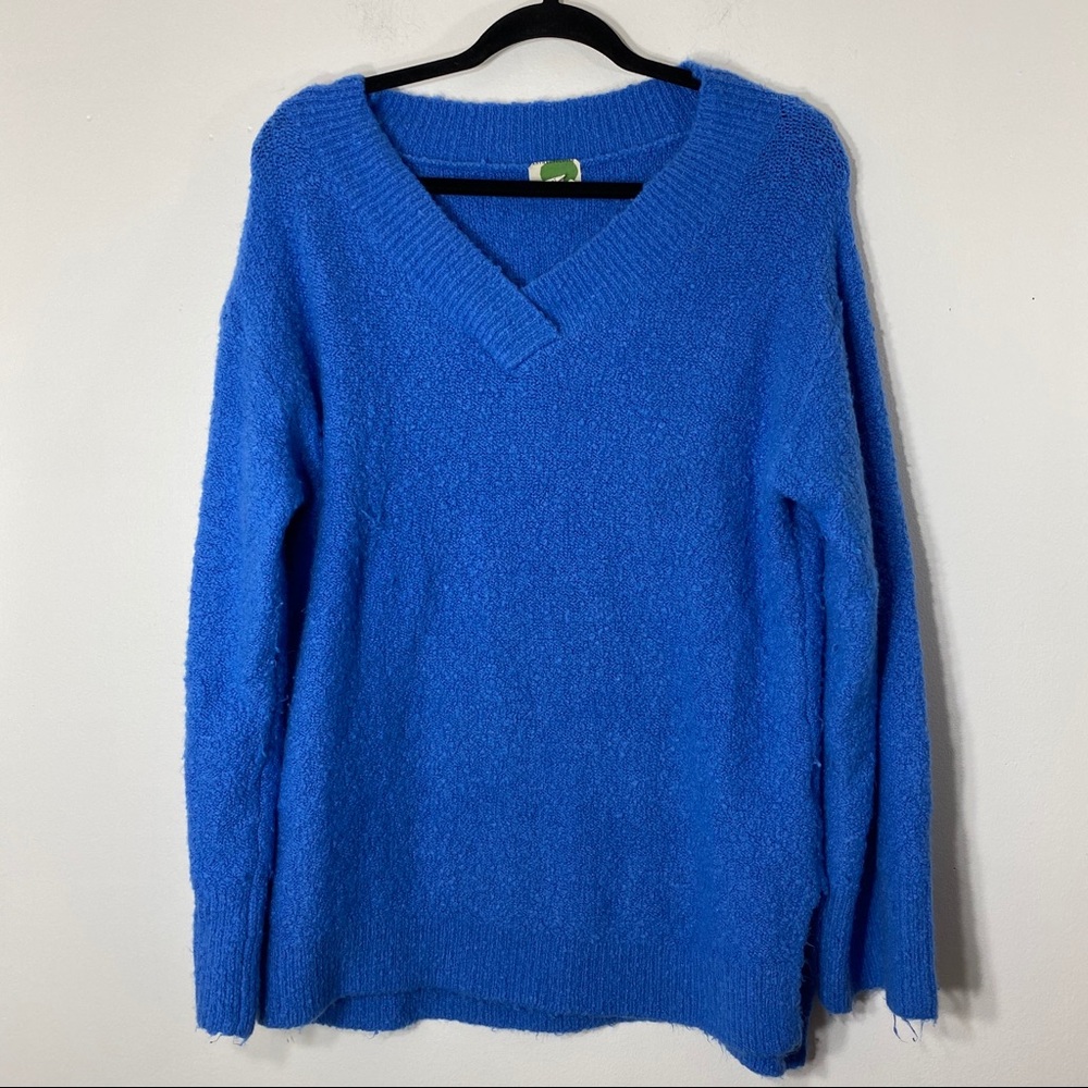 Anthropologie Medium Knit Blue Vneck